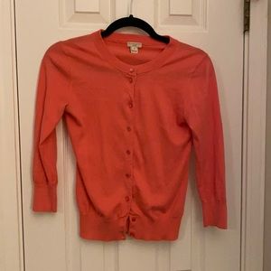 J. Crew Clare Cardigan, size XS, bright pink